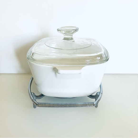 Corningware Set: Casserole, Cradle & Pyrex glass cover - Picture 5 of 9